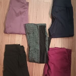 Stylish Leggings Set - Pink, Black, Gray, Green, Navy